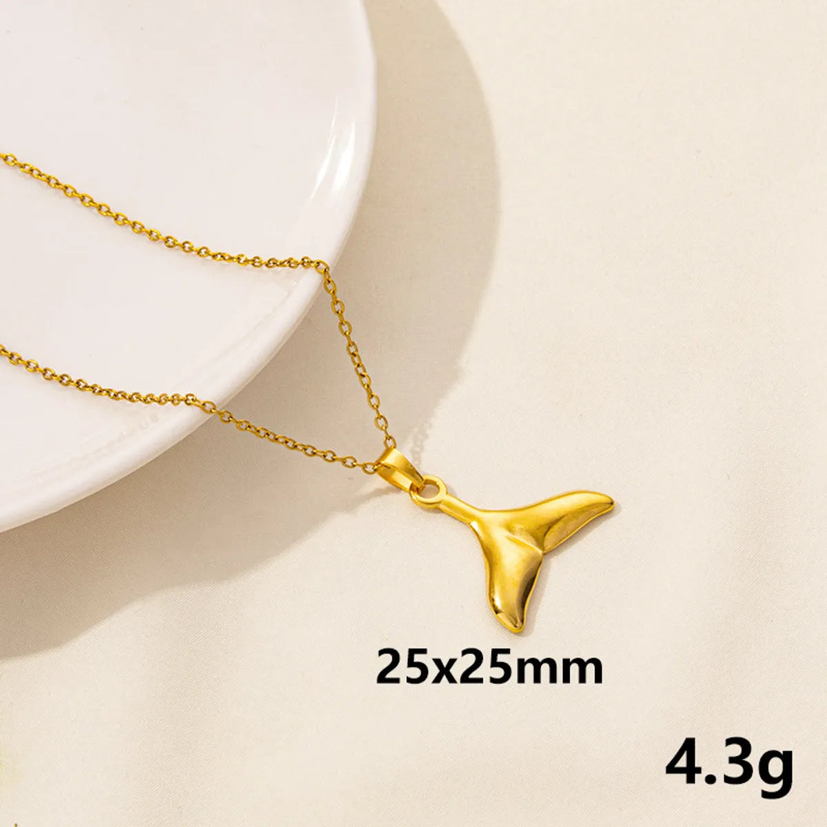 Wholesale Jewelry Marine Style Starfish Conch Fish Tail 304 Stainless Steel Pendant Necklace