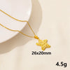 Wholesale Jewelry Marine Style Starfish Conch Shell 304 Stainless Steel Chain Pendant Necklace