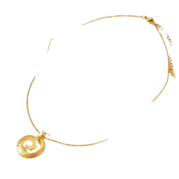 Wholesale Jewelry Marine Style Starfish Conch Shell 304 Stainless Steel Chain Pendant Necklace