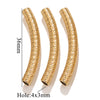 Wholesale Jewelry Material Stainless Steel Plated 18K Color Retaining Embossed Tube Beads With Totem Pattern Handmade Accessories