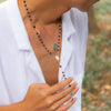 Wholesale Jewelry Men's Hip Hop Personality Geometric Copper Alloy Handmade Cross Pendant Necklace