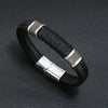 Wholesale Jewelry Men's Leather Alloy Bracelet Retro Geometric Handmade