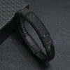 Wholesale Jewelry Men's Leather Alloy Bracelet Retro Geometric Handmade