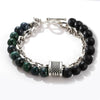 Wholesale Jewelry Men's Punk Style Frosted Stone Geometric Oil Treated Bracelet