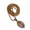 Wholesale Jewelry Men's Rugby Pendant Necklace Alloy With Diamond And Geometric Design