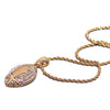 Wholesale Jewelry Men's Rugby Pendant Necklace Alloy With Diamond And Geometric Design