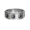 Wholesale Jewelry Men's Stainless Steel Rotating Decompression Ring With Letters Numbers Text Electroplated