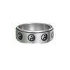 Wholesale Jewelry Men's Stainless Steel Rotating Decompression Ring With Letters Numbers Text Electroplated