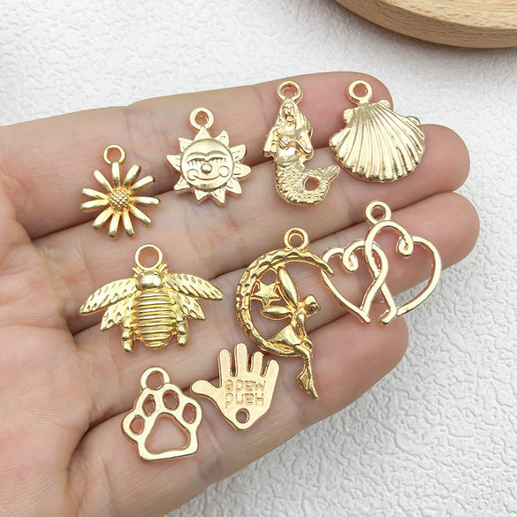 Wholesale Jewelry Mermaid Pendant Zinc Alloy Electroplated Diy Jewelry Accessories
