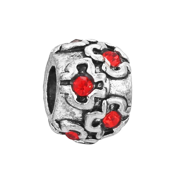 Wholesale Jewelry Metal Alloy Bracelet Accessories Doublesided Diamond Large Hole Beads Hand Ornaments Ocean Star Cutout Loose Beads With Totem Pattern Electroplating Treatment