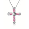 Wholesale Jewelry Metal Alloy Imitation Opal Geometric Zirconia Elegant Women's Necklace