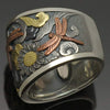 Wholesale Jewelry Metal Dragonfly Ring Simple Geometric Style Electroplating