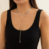 Wholesale Jewelry Metal Snake Bone Chain Geometric Style Electroplating Necklace For Women