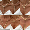 Wholesale Jewelry Metal Snake Bone Geometric Electroplating Yshaped Necklace For Women