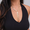 Wholesale Jewelry Metal Snake Bone Geometric Electroplating Yshaped Necklace For Women