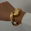 Wholesale Jewelry Metal Wind Geometric Opening Smooth Bracelet Alloy Electroplating Women's Unisex