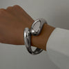 Wholesale Jewelry Metal Wind Geometric Opening Smooth Bracelet Alloy Electroplating Women's Unisex