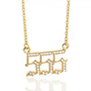 Wholesale Jewelry Microinlay Copper Pendant Necklace With Letters Numbers Text For Women