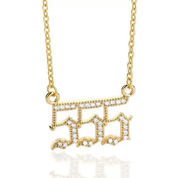Wholesale Jewelry Microinlay Copper Pendant Necklace With Letters Numbers Text For Women