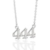 Wholesale Jewelry Microinlay Copper Pendant Necklace With Letters Numbers Text For Women