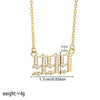 Wholesale Jewelry Microinlay Copper Pendant Necklace With Letters Numbers Text For Women