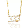 Wholesale Jewelry Microinlay Copper Pendant Necklace With Letters Numbers Text For Women