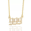 Wholesale Jewelry Microinlay Copper Pendant Necklace With Letters Numbers Text For Women