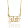 Wholesale Jewelry Microinlay Copper Pendant Necklace With Letters Numbers Text For Women