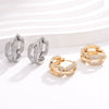 Wholesale Jewelry Micropaved Zirconia Earrings Copper Electroplating Style For Women