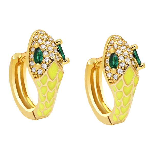 Wholesale Jewelry Minimalist Animal Zodiac Copper Earrings Set With Zircon For Women