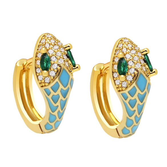 Wholesale Jewelry Minimalist Animal Zodiac Copper Earrings Set With Zircon For Women