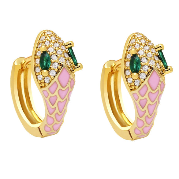 Wholesale Jewelry Minimalist Animal Zodiac Copper Earrings Set With Zircon For Women