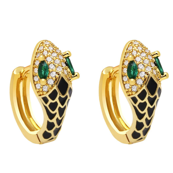 Wholesale Jewelry Minimalist Animal Zodiac Copper Earrings Set With Zircon For Women