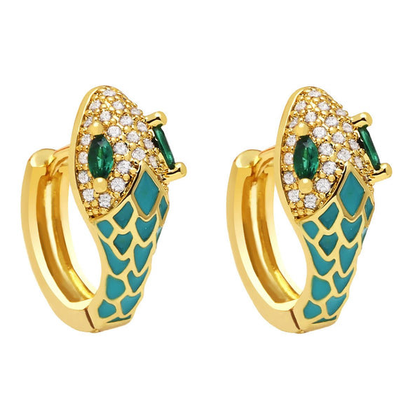 Wholesale Jewelry Minimalist Animal Zodiac Copper Earrings Set With Zircon For Women