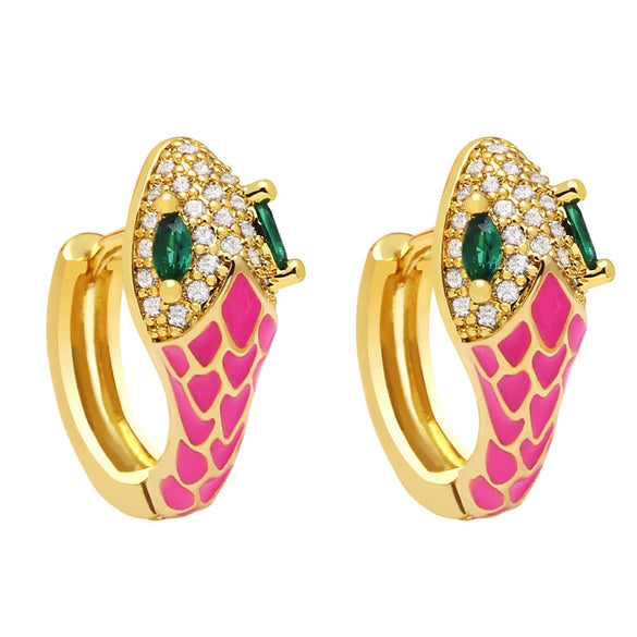 Wholesale Jewelry Minimalist Animal Zodiac Copper Earrings Set With Zircon For Women