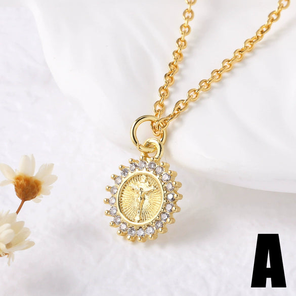 Wholesale Jewelry Minimalist Animal Zodiac Copper Gold Plated Pendant Necklace