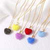 Wholesale Jewelry Minimalist Copper Heart Shape Pendant Necklace With O Chain Electroplating For Women
