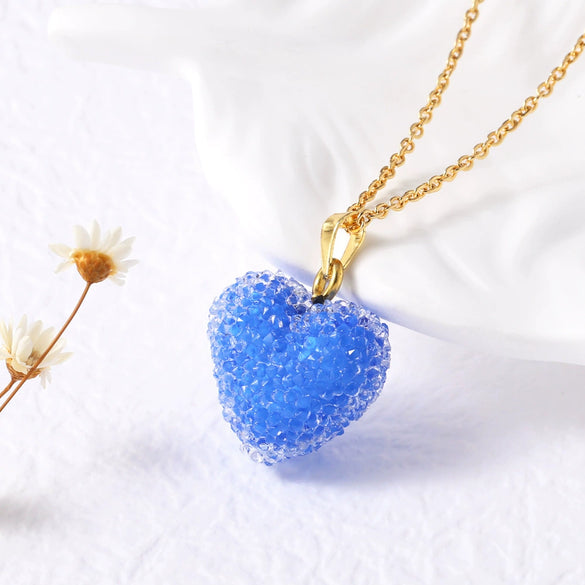 Wholesale Jewelry Minimalist Copper Heart Shape Pendant Necklace With O Chain Electroplating For Women