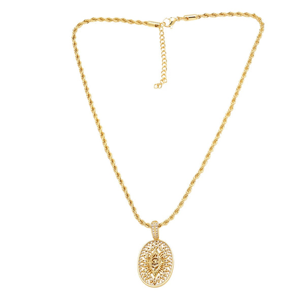 Wholesale Jewelry Minimalist Cross Copper Gold Plated Pendant Necklace Unisex
