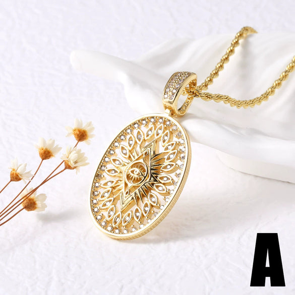 Wholesale Jewelry Minimalist Cross Copper Gold Plated Pendant Necklace Unisex