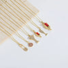 Wholesale Jewelry Minimalist Flower Copper Mixed Gemstone Inlay Electroplating Goblet Pendant Necklace For Women