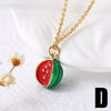 Wholesale Jewelry Minimalist Fruit Geometric Copper Electroplated Pendant Necklace Unisex