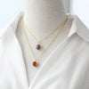 Wholesale Jewelry Minimalist Fruit Geometric Copper Electroplated Pendant Necklace Unisex