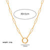 Wholesale Jewelry Minimalist Geometric Copper Pendant Necklace With 18K Gold Color Plating For Women