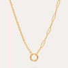 Wholesale Jewelry Minimalist Geometric Copper Pendant Necklace With 18K Gold Color Plating For Women