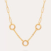 Wholesale Jewelry Minimalist Geometric Copper Pendant Necklace With 18K Gold Color Plating For Women