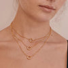 Wholesale Jewelry Minimalist Geometric Copper Pendant Necklace With 18K Gold Color Plating For Women