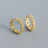 Wholesale Jewelry Minimalist Geometric S925 Silver Electroplated Watch Band Ear Buckle Ear Stud For Women