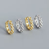 Wholesale Jewelry Minimalist Geometric S925 Silver Electroplated Watch Band Ear Buckle Ear Stud For Women