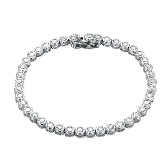 Wholesale Jewelry Minimalist Geometric Sterling Silver Diamond Bracelet For Women